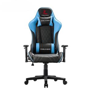 -리얼 레더 화이트 블랙 및 블루 나일론 Rbg 소형 베개 Trust Setup Junior A libaba 최고의 게임 의자