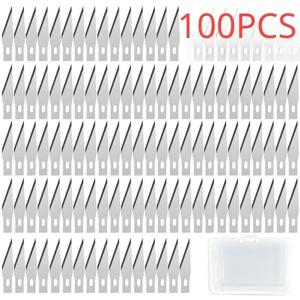 메스 새로운 50/100pcs 칼 DIY 나무 조각 과일 음식 공예 조각 절단 도구 금속 조각 블레이드 칼 나무 조각