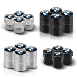 4개입 자동차 로고 배지 휠 타이어 밸브 캡 에어 스템 타이어 플러그 액세서리 BMW X3 X5 M5 M3 E46 E90 E60 F10 E39 F30 E36 G30 E87용