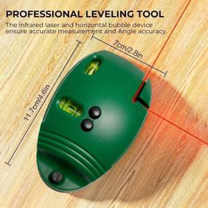 90 °   레이저 레벨 적외선 라인 마커 고정밀 자체 수평 조절 레드 빔 벽 타일 건설용 휴대용 측정 도구