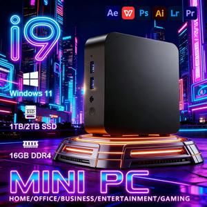 강력한 미니 PC 인텔 코어 i9 8950HK 16GB 램 1TB SSD 윈도우 11 WiFi 6 BT5.2 4K HD 미니 게이밍 데스크탑 컴퓨터 (사무실/학생용)