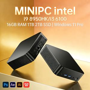 미니 PC 2026 신형 인텔 i9-8950HK i3-6100 16GB 램 1TB SSD WiFi6 USB3.0 휴대용 데스크탑 PC (사무용/게이밍)
