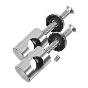 2Pcs 스테인레스 스틸 가드 레일 피팅 라운드 바 조인트 커넥터 외부 핸드레일 케이블 난간용 간편한 설치 다용도