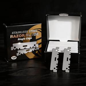 15/100pcs 박스형 전문가용 스테인리스 면도날 수동 면도기 양면 및 단면 면도날 남성용 면도 교체날