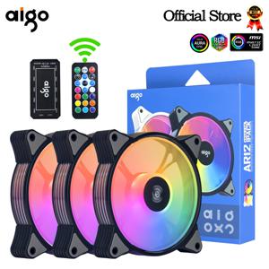 Aigo AR12 120mm pc 게이머 컴퓨터 케이스 팬 RGB 12v 방열판 aura sync 쿨러 argb 자동 컨트롤러 키트 팬 냉각 ventilador