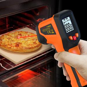 NJTY 레이저 온도 건 적외선 온도계 센서, 휴대용 비접촉 IR LCD 산업용 고온계 디지털 600 °C, T600 T600A