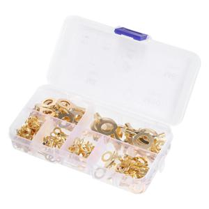 150pcs 6 가지 유형의 금속 와이어 러그 크림프 와이어 커넥터 아이렛 산업용 전기 배터리 용 케이블 연결 클램프