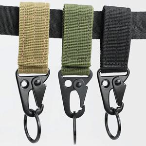 전술 멀티캠 독수리 부리 버클 여행 배낭 빠른 열쇠 고리 키 체인 Carabiner 키 링 열쇠 고리 도구 열쇠 고리 Molle