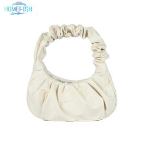 홈피쉬 패션 플리츠 PU 클라우드 핸들백 여성용 레저 숄더백 덤플링 핸드백 여성 쇼핑 핸드백