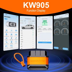 KONNWEI KW906 블루투스5.0 - 5.2 OBD2 스캐너 ELM327 V1.5 OBDII 결함 진단 도구 안드로이드/IOS 코드 리더