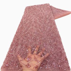 아프리카 장식 조각 파란색 된 신랑 레이스 패브릭 고품질 프랑스어 얇은 명주 그물 레이스 패브릭 2025 자 수 나이지리아 레이스 직물