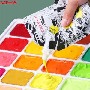 1 팩 HIMI GOUACHE 100ML 독특한 젤리 생생한 색상 전문가 학생을위한 비 독성 페인트 캔버스 종이 미술 용품 ​​어린이