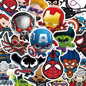 50PCS Marvel 어벤저 스 애니메이션 만화 스티커 DIY 오토바이 헬멧 스케이트 보드 노트북 자전거 자동차 방수 스티커 데칼