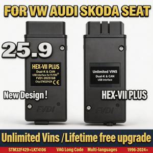 FLY-V2 PLUS 자동 스캔 com 진단 도구 VAG 코딩 COM HEX Real V2 plus STM32F429 V25.4 For VW AUDI Skoda Seat VCDS-plus