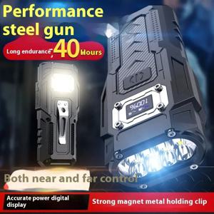 고출력 타입-C 충전식 손전등 초강력 빔 거리 303M 내장 배터리 휴대용 작업등