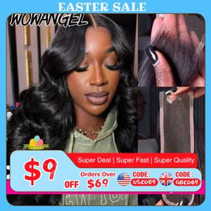 2x6 HD 레이스 클로저 전용 바디 웨이브 인간의 머리카락 미리 뽑은 피부 같은 깊은 이별 Kim K 클로저 보이지 않는 스위스 레이스 레미 헤어