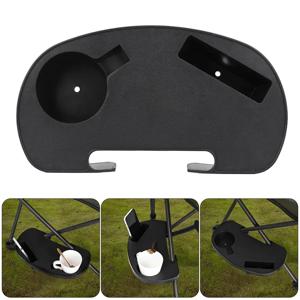 휴대 전화 슬롯이있는 의자 컵 홀더 안락 의자 사이드 테이블 의자 테이블에 다기능 클립 캠핑 피크닉을위한 휴대용