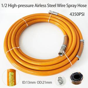 1/2 BSP 스프레이 기계 범용 고압 에어리스 스틸 와이어 스프레이 호스 페인트 파이프 퍼티 파이프 직경 13mm 길이 0.5-40M