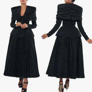 사용자 정의 우아한 Pleated 맥시 드레스 a 라인 이브닝 드레스 행사 여성을위한 공식적인 절묘한 고품질 파티 파티 가운