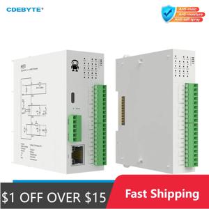 RS485 RJ45 아날로그 스위치 획득 분산형 원격 IO 모듈 호스트 확장 CDEBYTE M31 시리즈 Modbus TCP/RTU PNP NPN