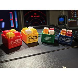 정품 보잉 737 에어버스 A320 EGPWS 경고음 시뮬레이터, 상업용 항공기 경로 조종사 승무원 자동차 키체인 경고