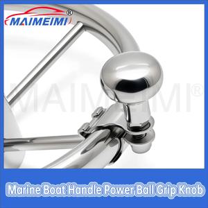 360도 회전 금속 베어링 파워 핸들 공 모양의 스테인레스 터닝 스티어링 휠 부스터 스피너 손잡이 보트 액세서리
