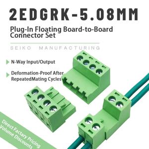 산업용 단자대 5.08mm/나사 클램프 300V 10A/PA66 난연성/무땜납 클램프/조명, 기기, 항공용