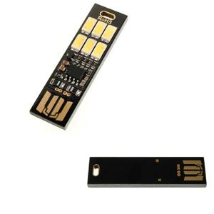 미니 포켓 키체인 독서 야간 조명 디밍 가능 SMD5730 USB 북 라이트 터치 컨트롤 6 LED 라이트 노트북 PC 보조 배터리용