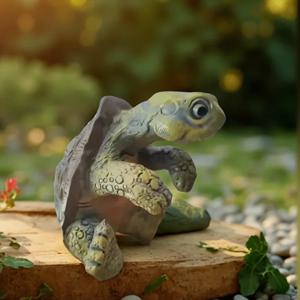 만화 거북이 모양의 수제 장식품, 화분 장식용 작은 거북이, 집 꾸미기 소품