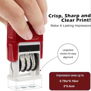 영어 연도 월 날짜 스탬프 재사용 가능한 실용적인 DIY 핸드 계정 날짜 스탬프 ABS 조정 가능한 범용 사무용품