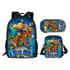 독맨 3종 세트 백팩 스쿨백 애니메이션 숄더백 필통 캠핑 책가방 남아 여아 최고의 선물
