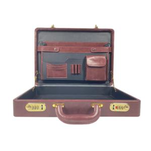 비밀번호 잠금 장치가 있는 빈티지 남성용 비즈니스 서류 가방 - 파일, 티켓 및 현금을 위한 복고풍 알루미늄 문서 보관함