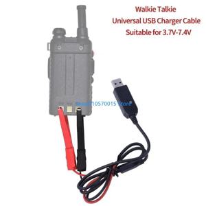 UV-5R UV-82 BF-888S에 대한 B95C USB 충전기 케이블 TYT RETEVIS 두 방향 무선 트랜시버 충전 클립 클램프와 표시등.