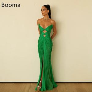 Booma Mermaid 민소매 쉬폰 스트랩리스 이브닝 드레스 여성용 긴 정장 드레스 우아한 댄스 파티 가운 맞춤 제작 2025
