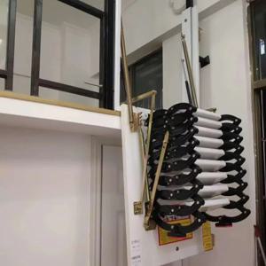 자동 스틸 실내 접이식 사다리, 빌라 및 복층용, 보이지 않는 접이식 리프트 텔레스코픽 계단