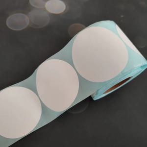 1개 30mm 40mm 50mm 60mm 70mm 흰색 원형 열전사 스티커 라벨 자가 접착식 쓰기 가능 소재 분류 포장 씰