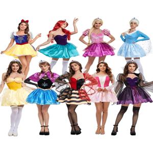 성인 공주 코스프레 의상 백설공주 엘로 공주 드레스폴리에스터 소재2024 가을 컬렉션