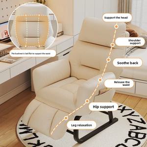 편안한 오피스 낮잠용 리클라이너 의자, 기숙사 컴퓨터 의자, 집 발코니용 리클라이닝 소파 의자