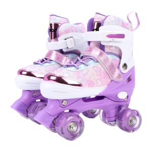 여아용 롤러 스케이트 6-12세 4사이즈 플래싱 휠 ABEC 베어링 트리플 실내외용