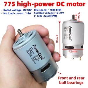 냉각팬이 내장된 RS-775 모터, 18V 고속 토크 DC 모터, 전동 공구 및 DIY 모델용 D 샤프트