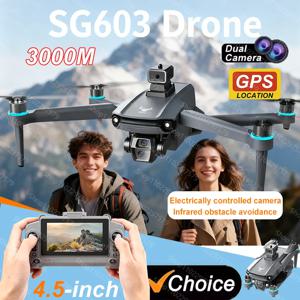신형 SG603PRO 드론 브러시리스 적외선 센서 접이식 헬리콥터 5G WIFI GPS 8K 전문가용 HD 듀얼 카메라 FPV UAV 야외 장난감