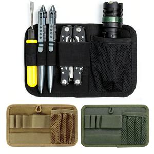 모듈형 후크 루프 패널 EDC 오거나이저 - 배낭 조끼 사냥 액세서리 유틸리티 도구 및 장비용 내부 분리 파우치