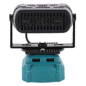 BL1850 리튬 이온 배터리에 적합한 전기 스페이스 히터 200W 휴대용 히터 블로워 듀얼 USB 포트 2단계 온도 설정