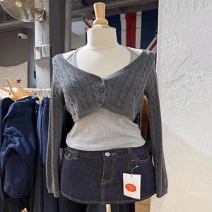 트위스트 플라워 크롭 니트웨어 여성용 코튼 브이넥 싱글 브레스티드 긴팔 슬림 크롭 탑 빈티지 시크 스웨터 카디건 Y2K