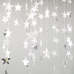 1Pc 2/4m 다채로운 깃발 종이 Garlands 스타 라운드 Garlands 플래시 배너 웨딩 파티 배너 매달려 베이비 샤워 룸 장식