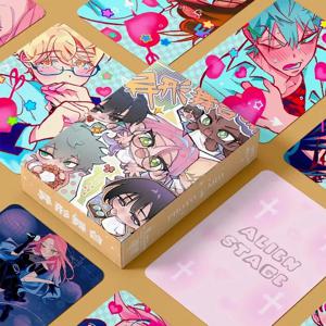 55PCS 에일리언 스테이지 홀로그램 포토 카드 세트 - 미지 수아 틸 이반 캐릭터 양면 로모 카드 팬들을 위한 이상적인 선물