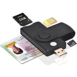 윈도우 7 8 10 리눅스 운영체제용 UTHAI, USB SIM 스마트 카드 리더기, 은행 카드 IC / ID EMV SD TF MMC 카드 리더기 USB-CCID ISO 7816