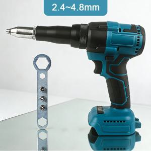 마키타 18V 배터리용 LED 조명이 있는 브러시리스 전동 리벳건 (배터리 미포함) 2.4~4.8mm 리벳 너트건 자동 리벳팅 도구
