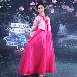 대장국 전통 한국 의상 자수 민족 스타일 한국 한복 드레스 한국 멀티 컬러 무대 댄스 의상