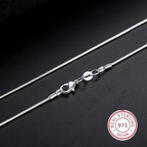 패션 핫셀 스네이크 1MM 체인 925 스털링 실버 여성용 스네이크 목걸이 여성 남성 주얼리 선물 도매